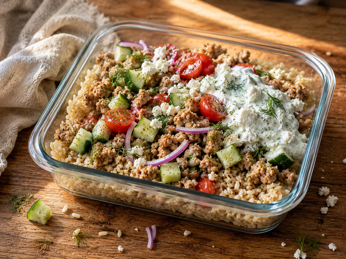 Mediterranean Turkey Rice Bowls