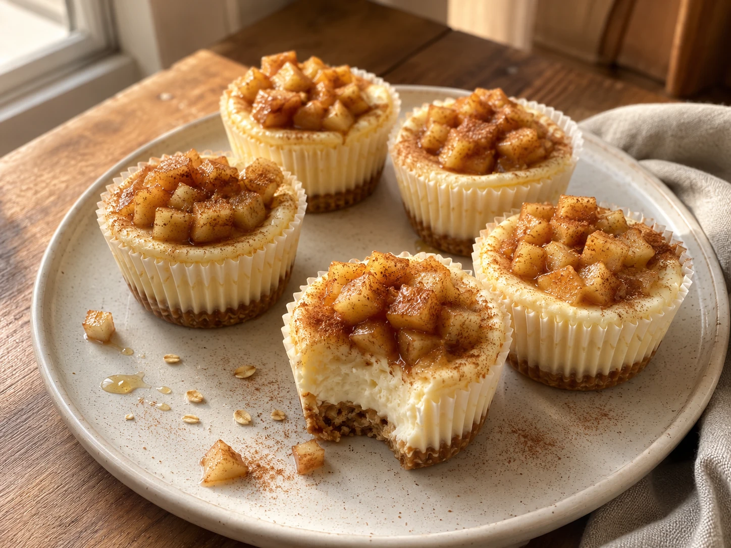 Mini Apple Cinnamon Cheesecake Cups