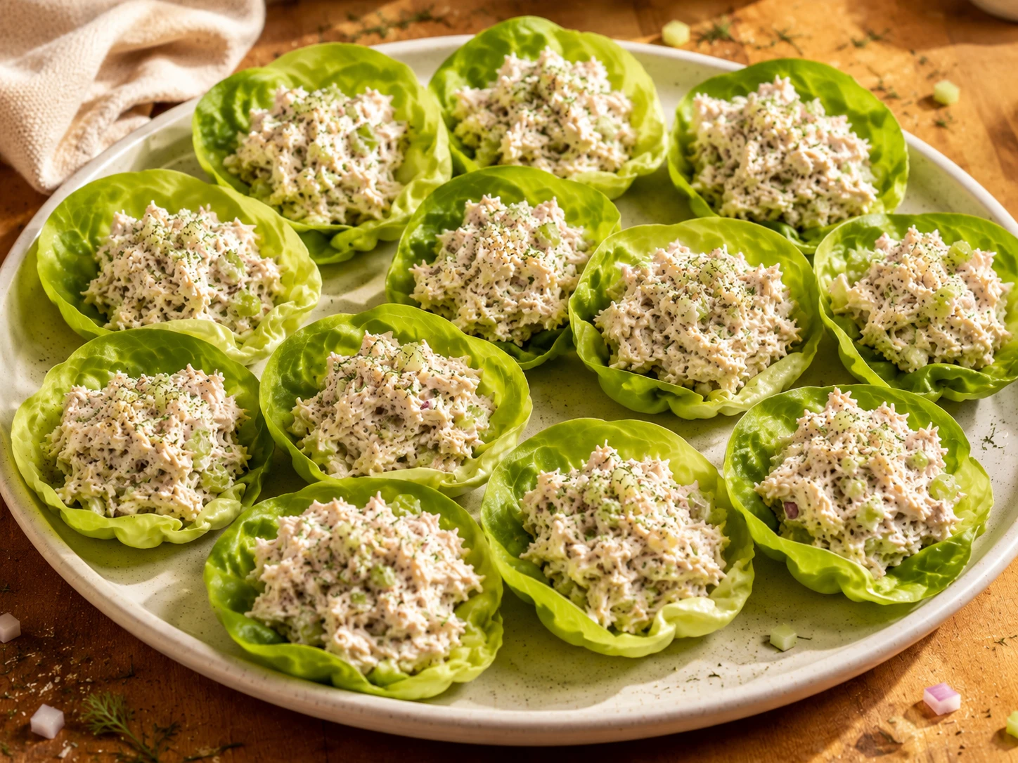 Mini Chicken Salad Lettuce Cups