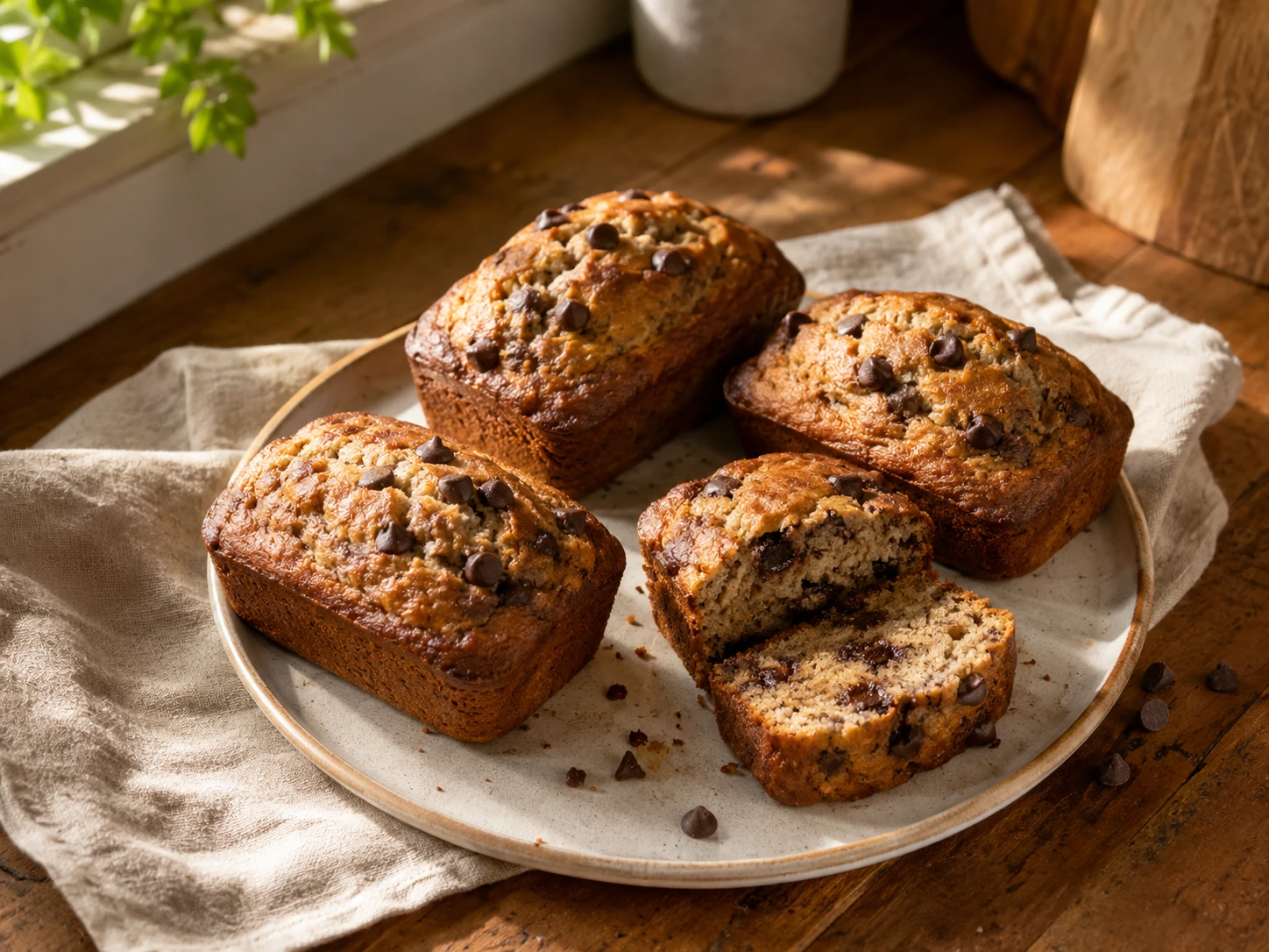 Mini Protein Banana Bread Loaves