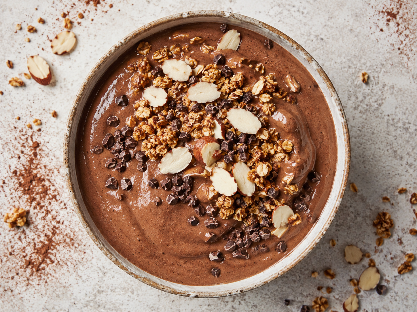 Mocha Banana Protein Smoothie Bowl