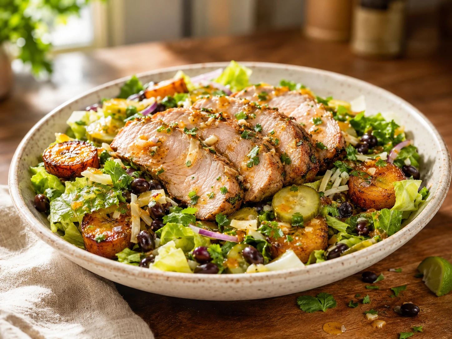 Mojo Pork Cuban Salad