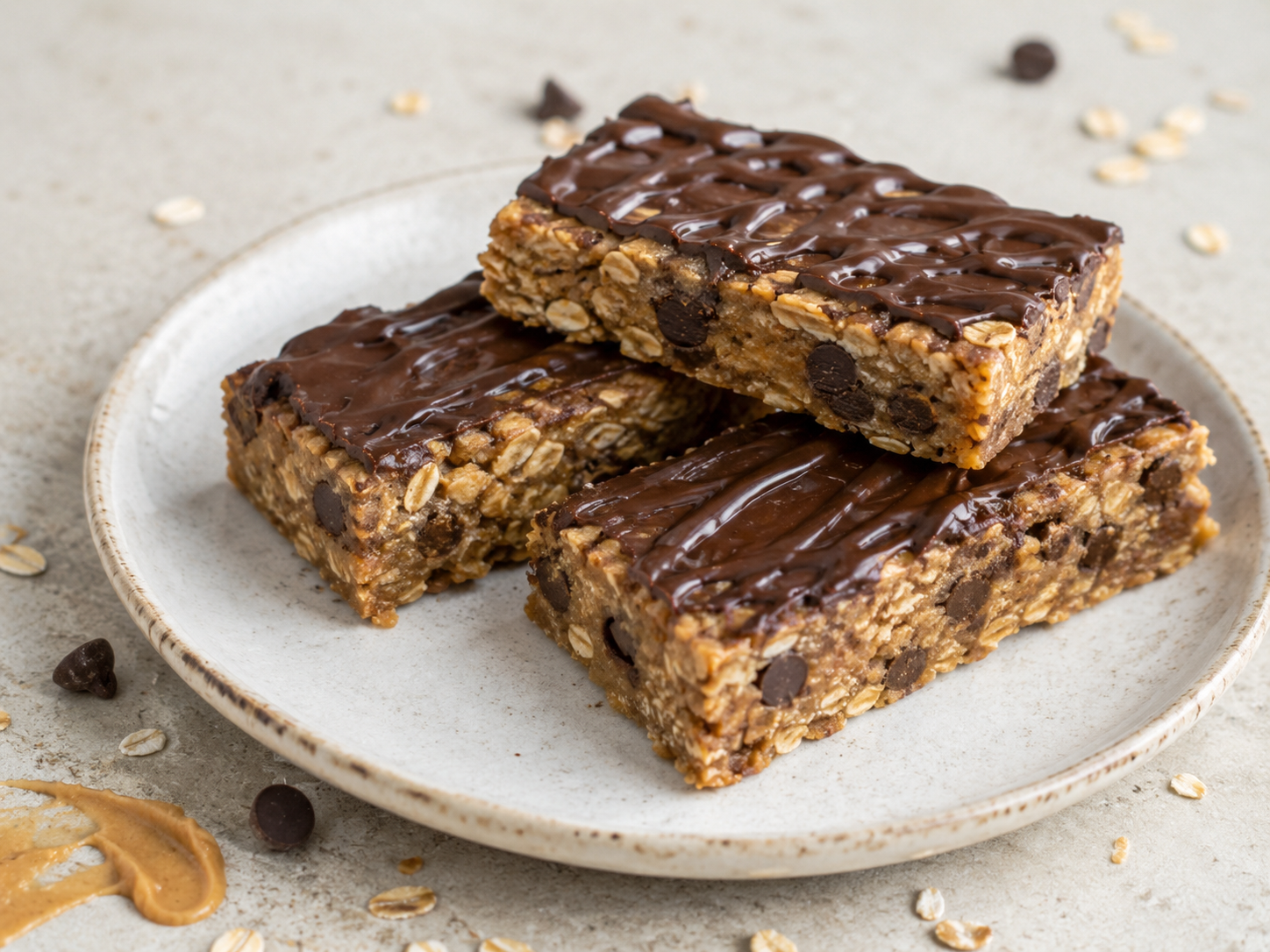 No Bake Chocolate Peanut Butter Protein Bars