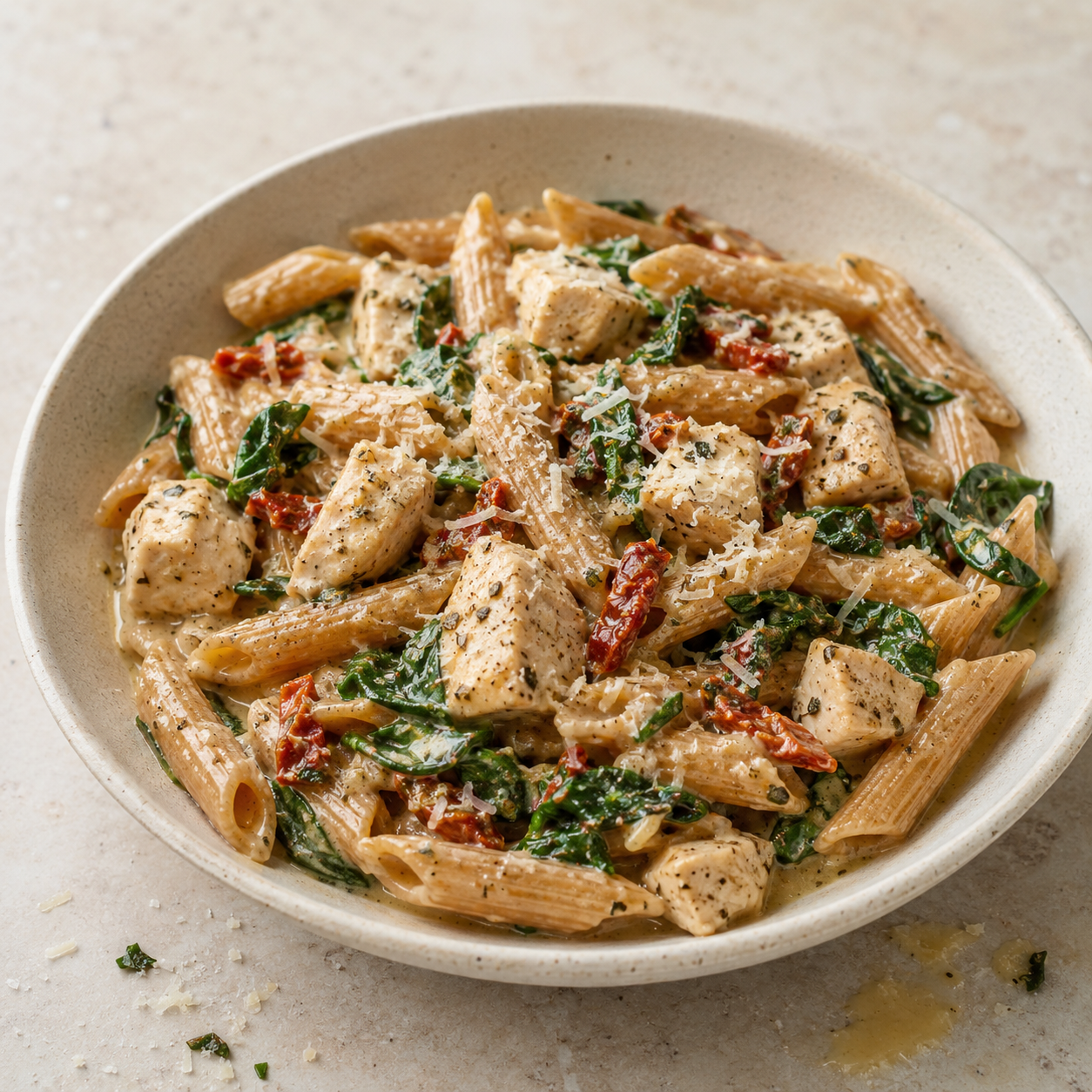 One Pot Tuscan Chicken Pasta