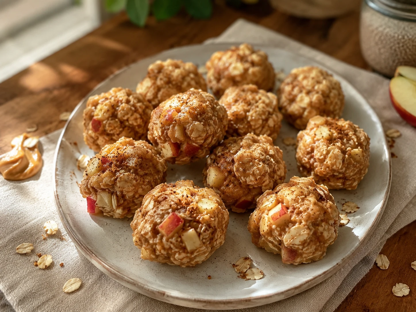 Peanut Butter Apple Oat Bites