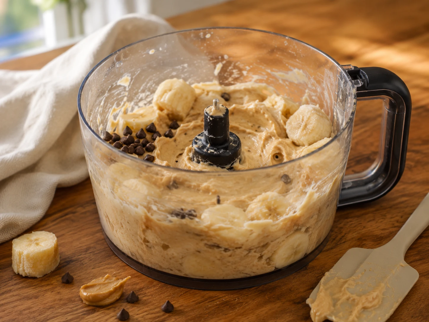 Peanut Butter Banana Nice Cream preparation