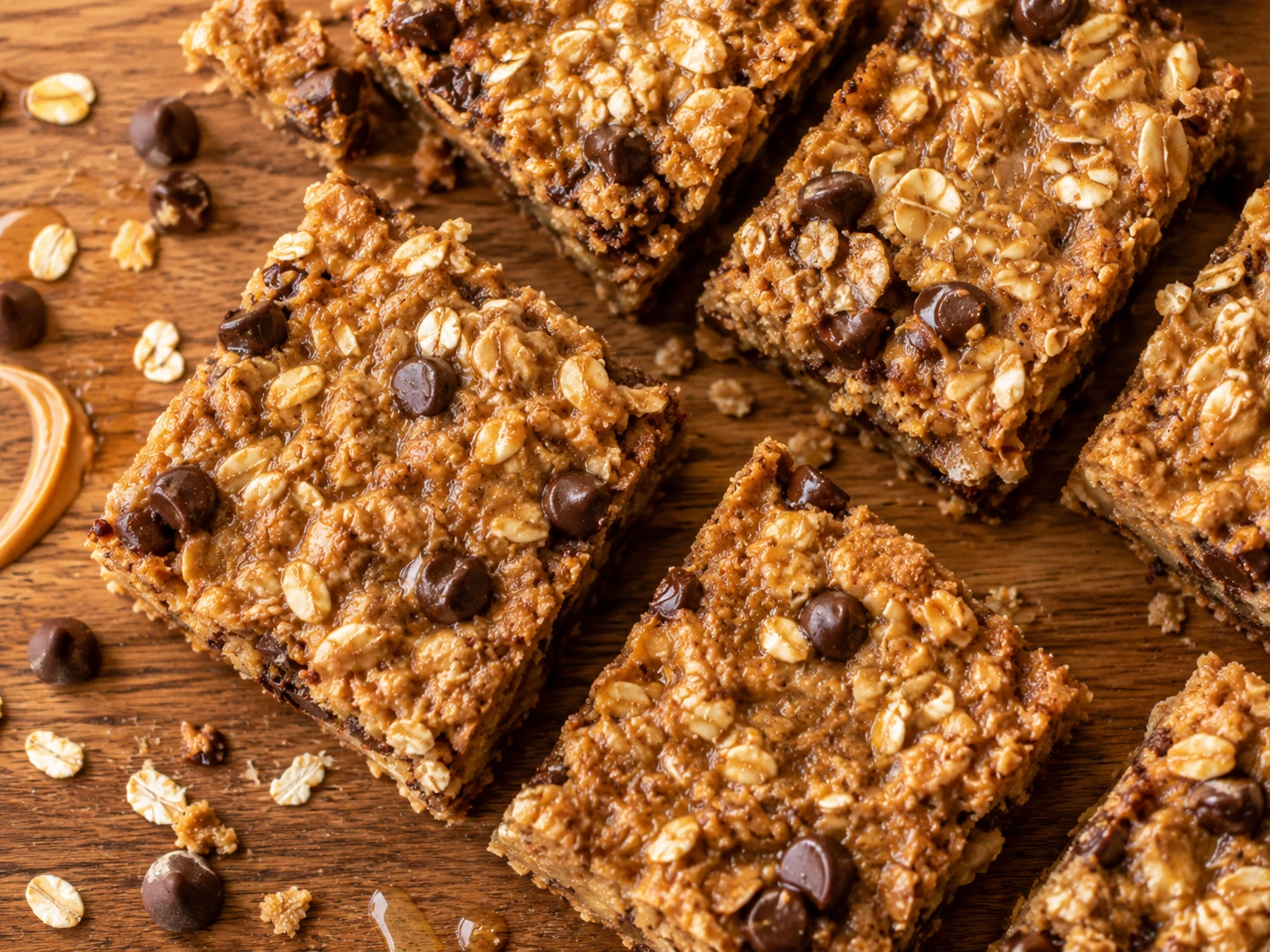 Peanut Butter Banana Oat Bars preparation