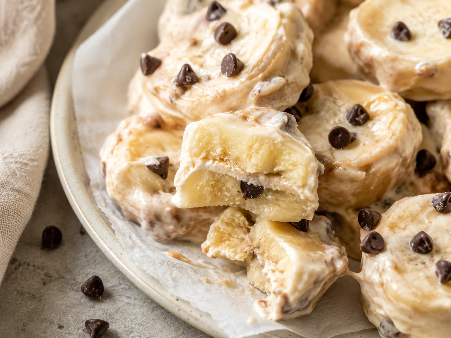 Peanut Butter Banana Yogurt Clusters close up