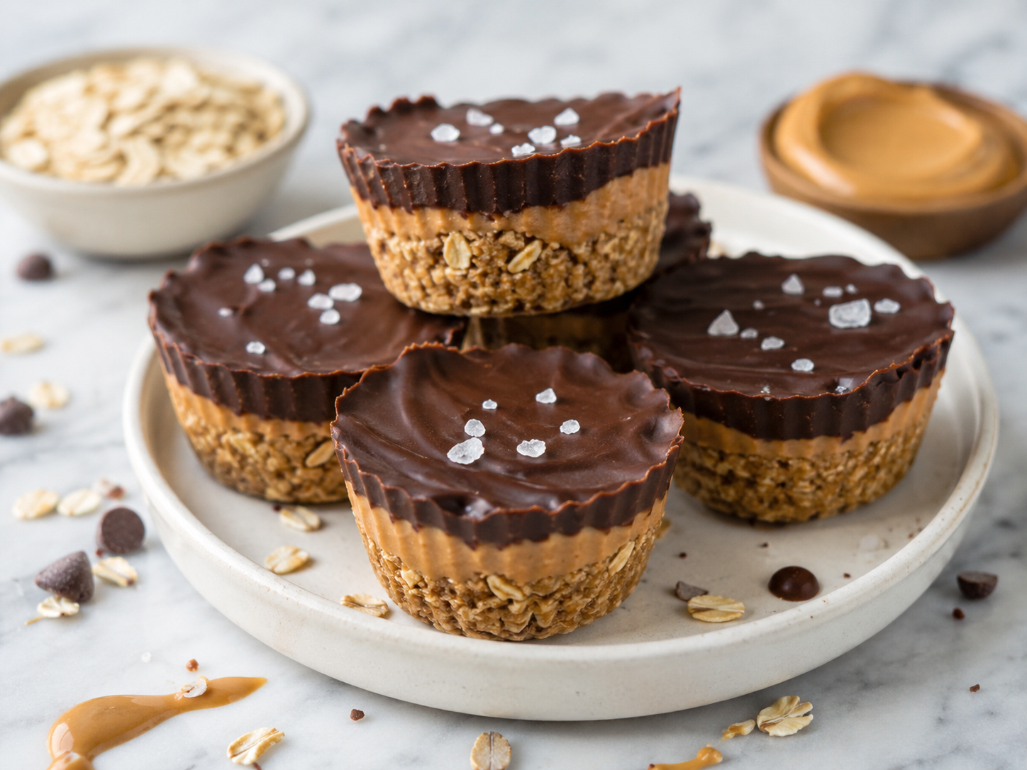 Peanut Butter Chocolate Oat Cups