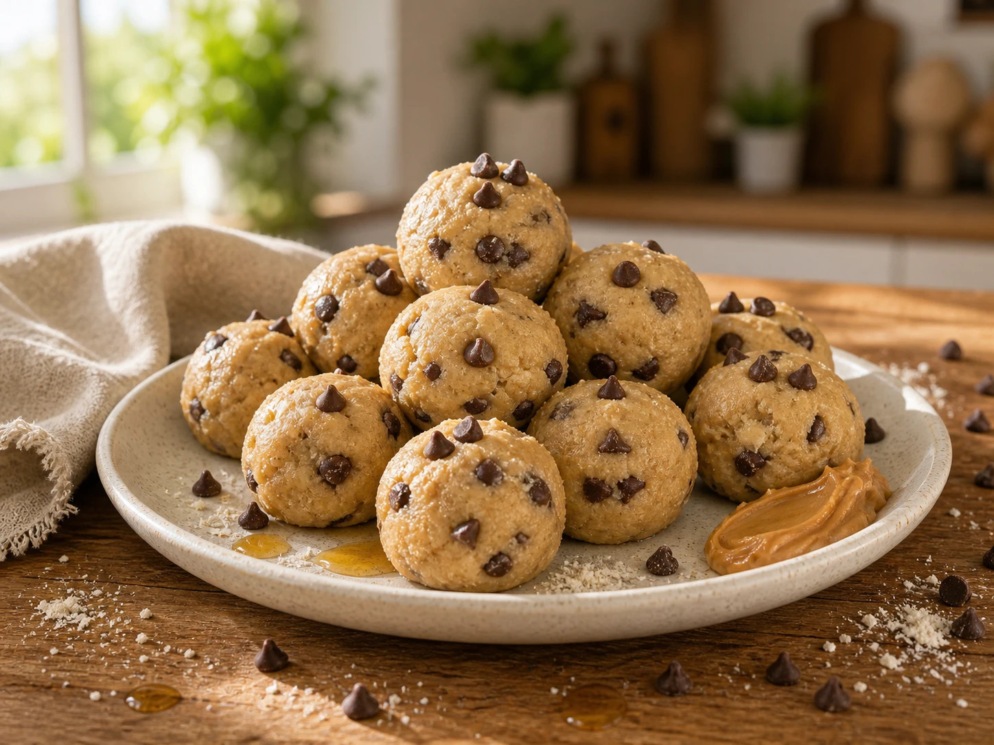 Protein Cookie Dough Bites close up