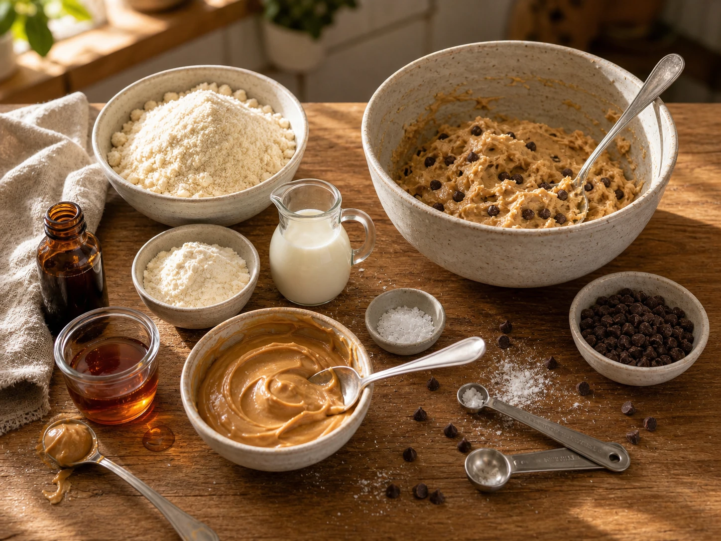 Protein Cookie Dough Bites preparation