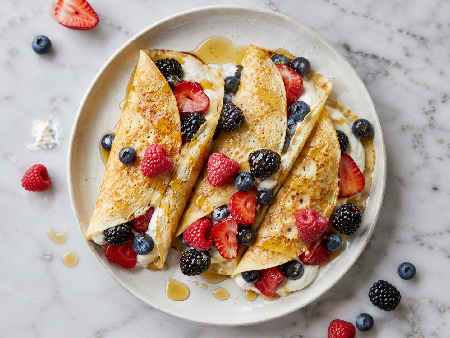 Protein Crepes with Berries