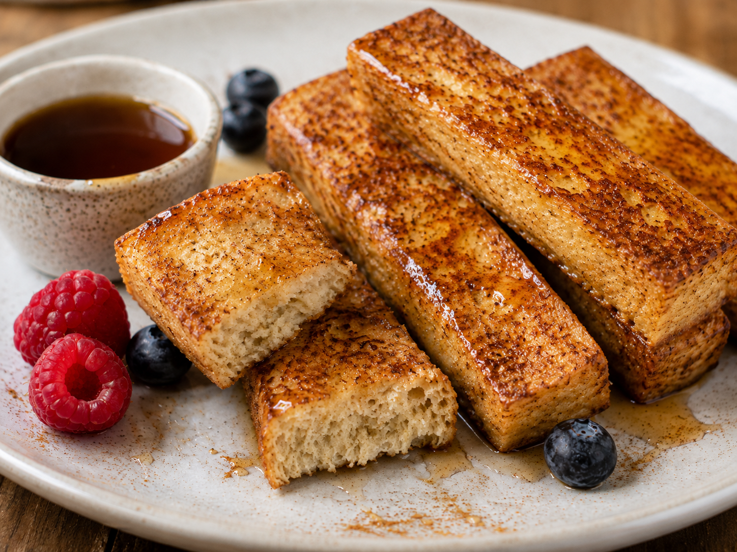 Protein French Toast Sticks close up