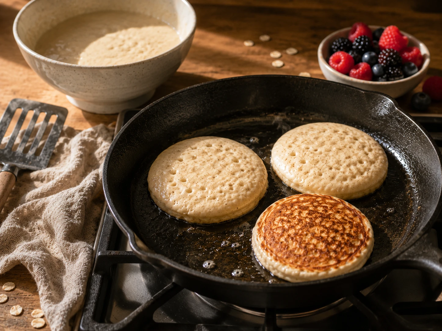 Fluffy Protein Pancakes preparation