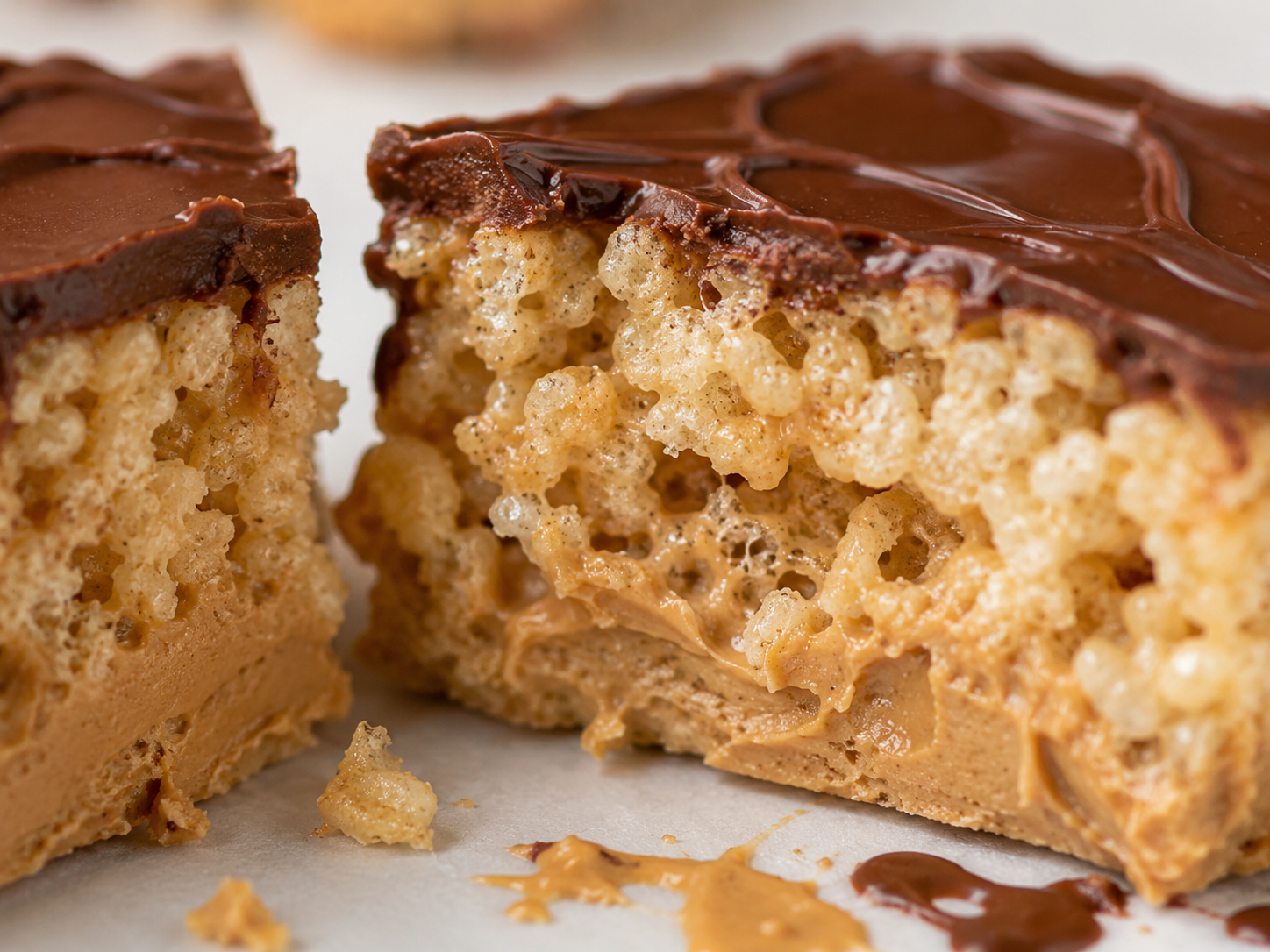 Protein Rice Crispy Treats close up