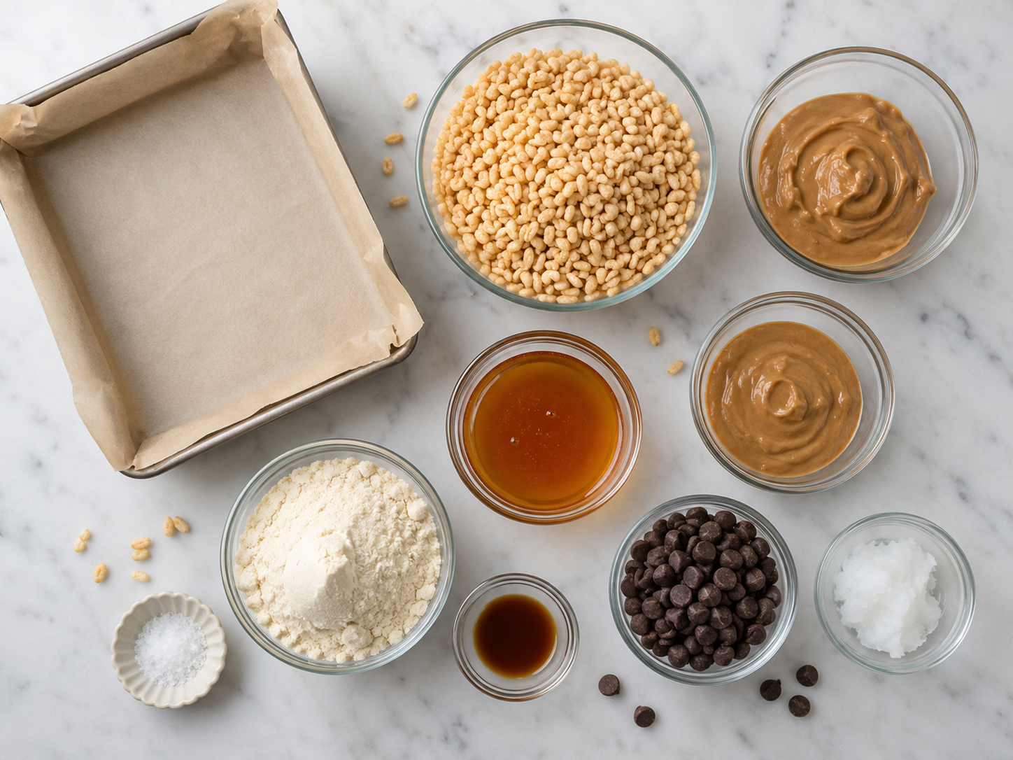 Protein Rice Crispy Treats preparation
