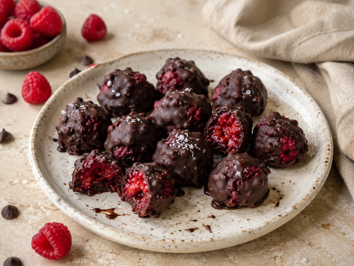 Raspberry Dark Chocolate Bites