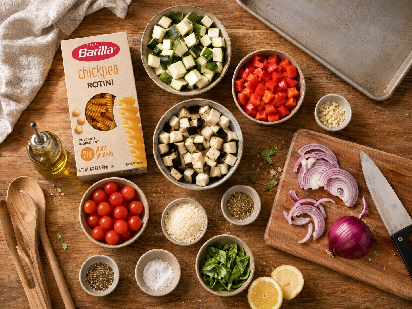 Roasted Vegetable Chickpea Pasta extra view