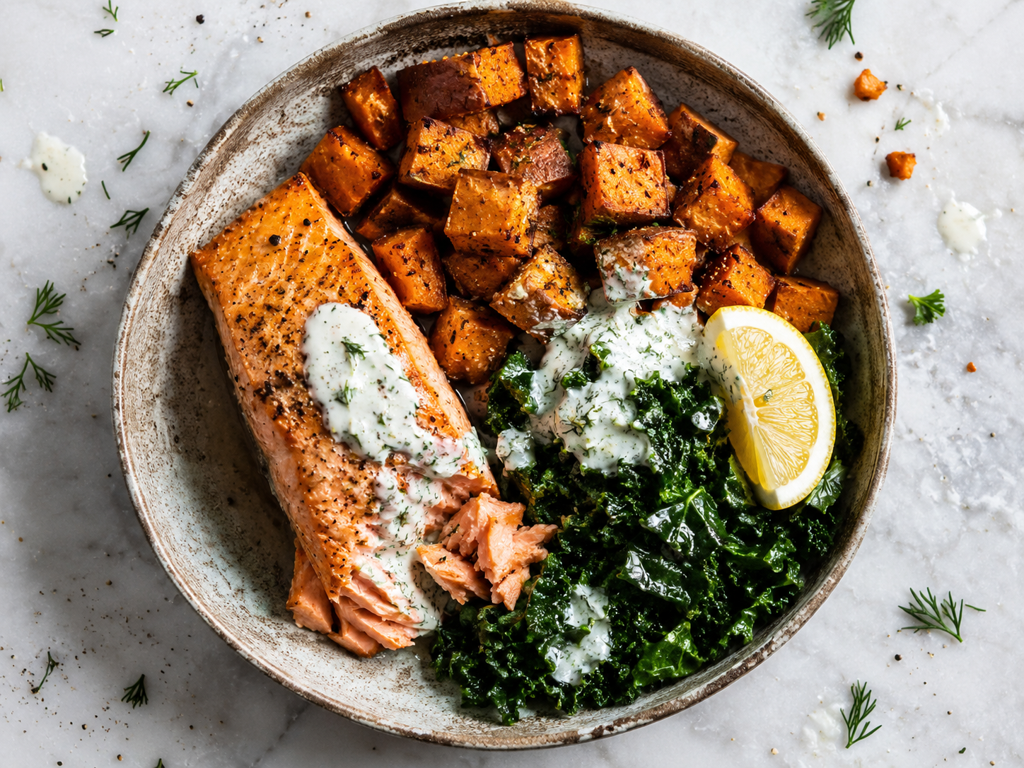 Salmon Sweet Potato Dinner Bowls