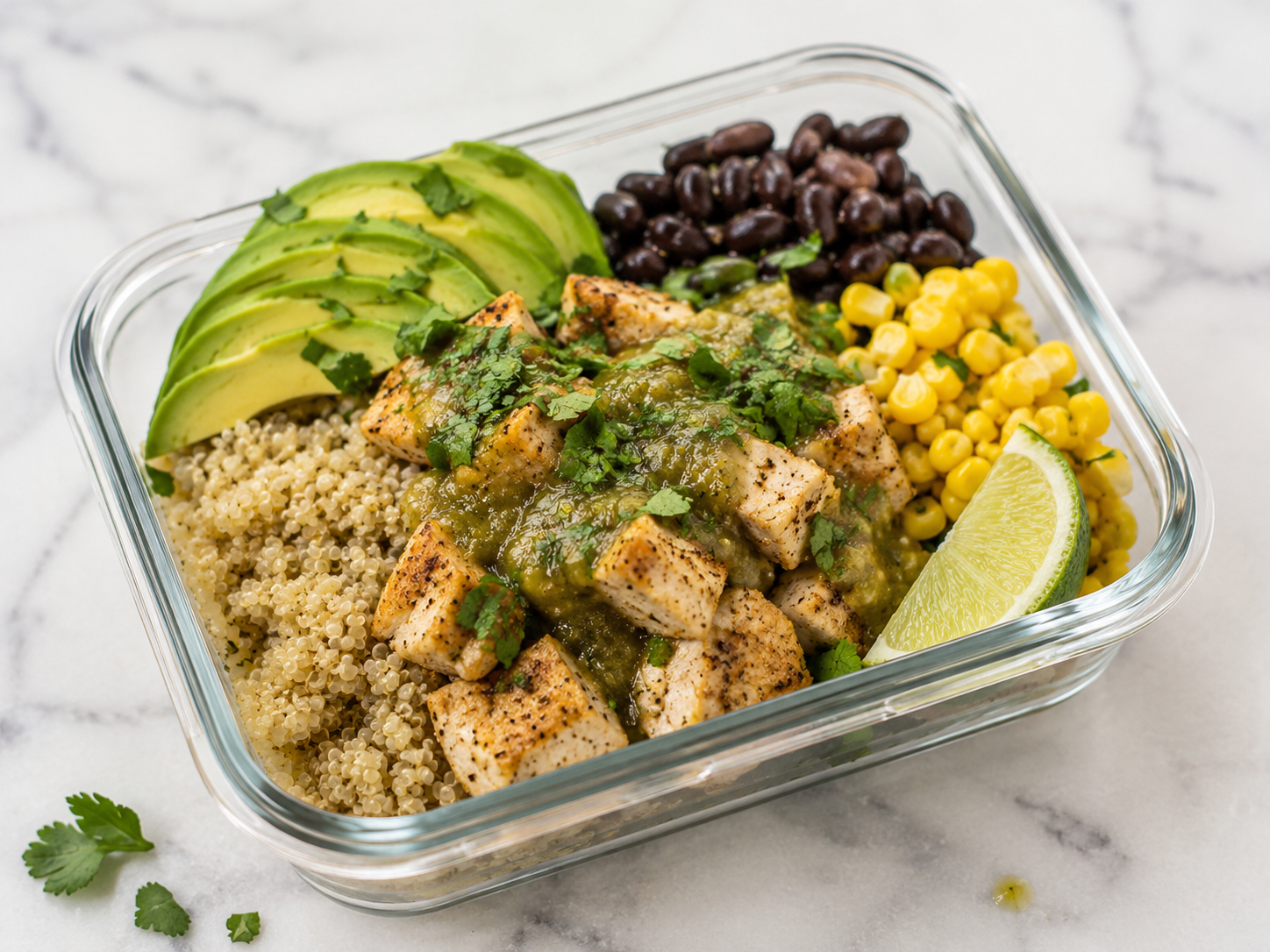Salsa Verde Chicken Quinoa Bowls
