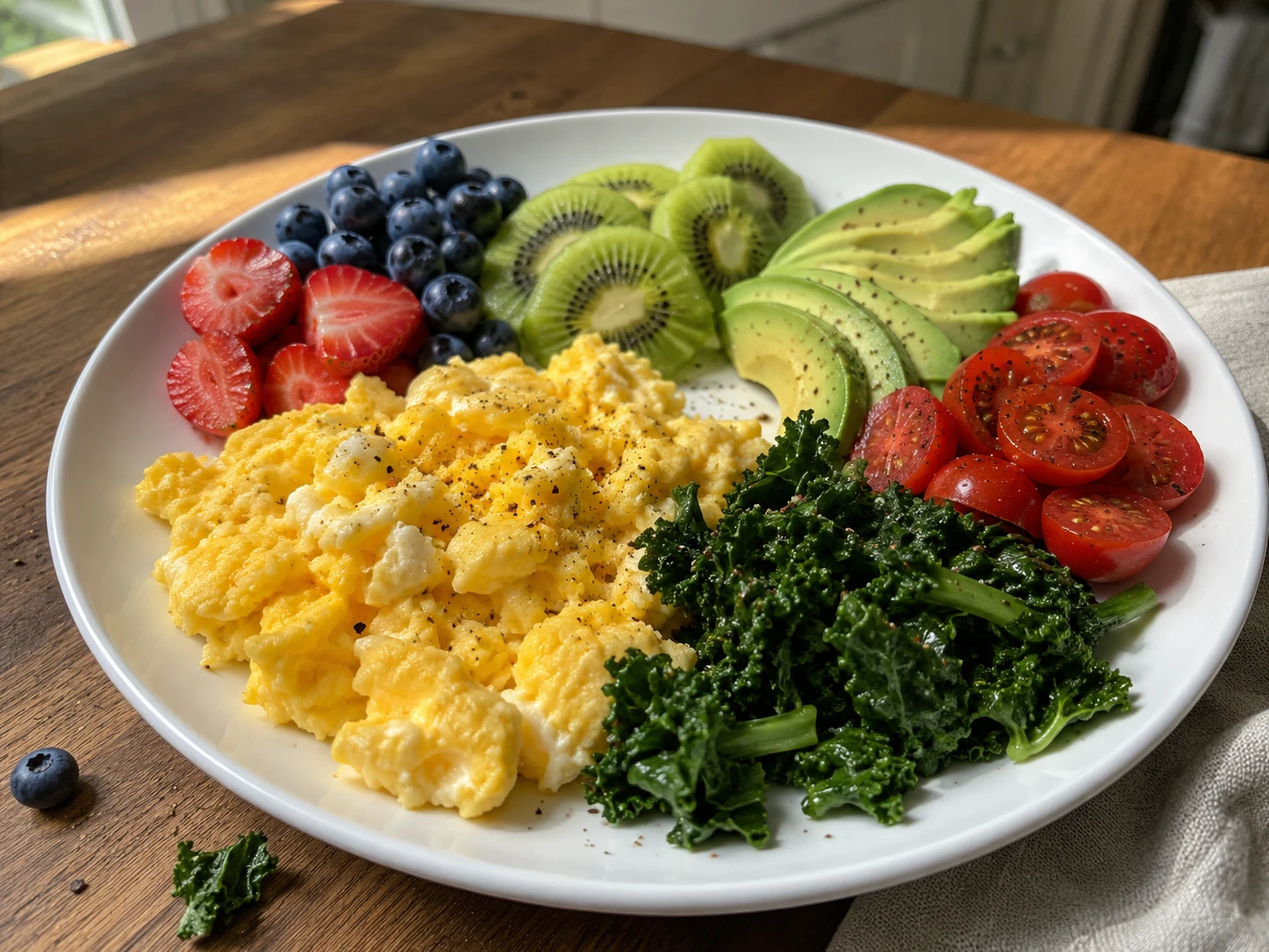 Scrambled Egg Breakfast Protein Plate