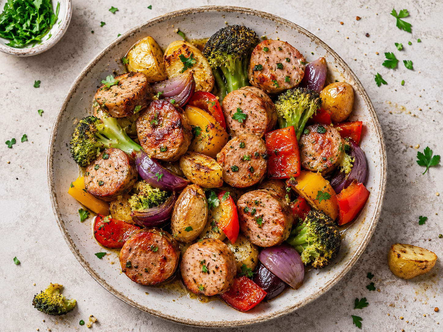Sheet Pan Chicken Sausage & Vegetables