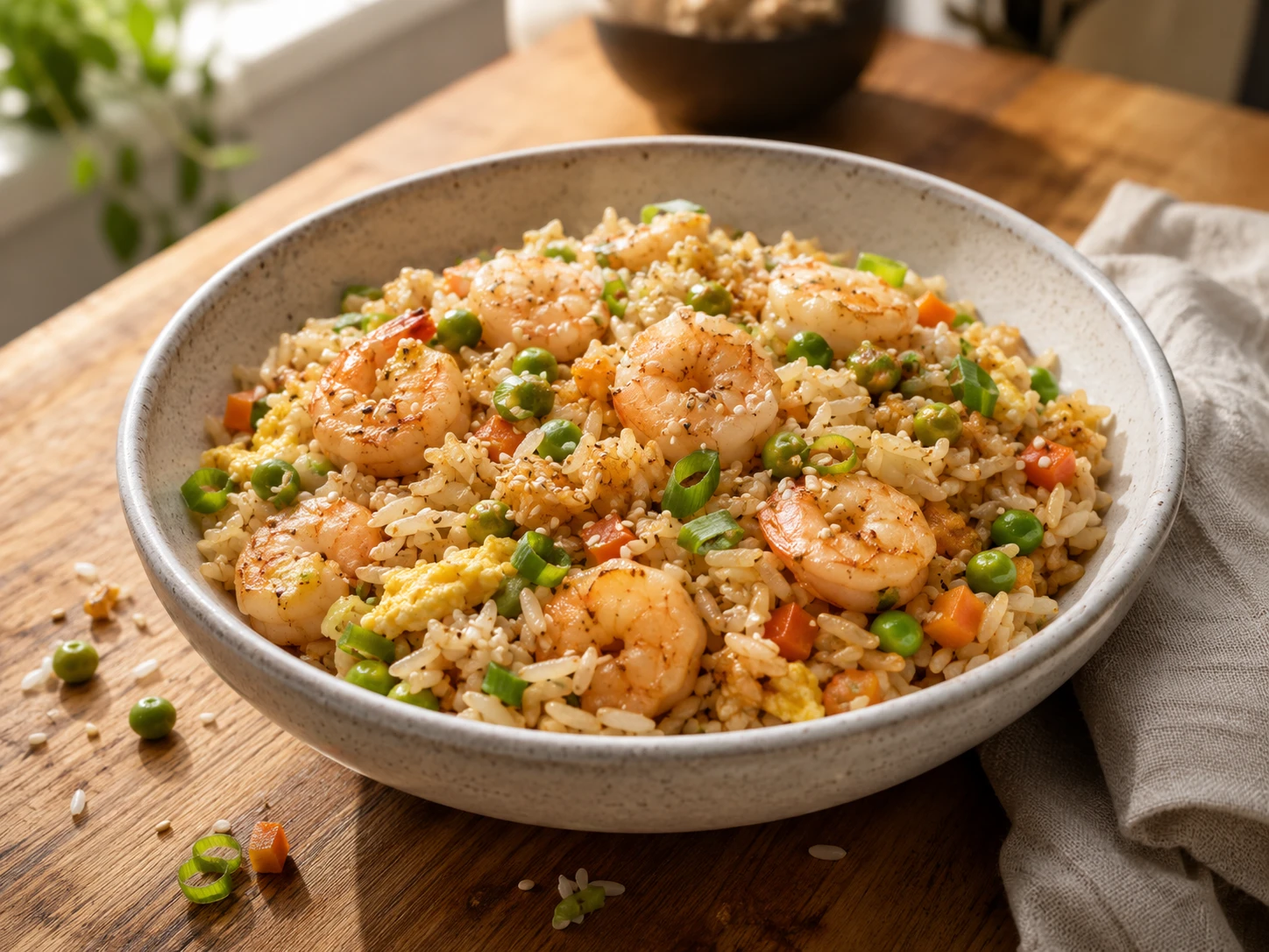 Shrimp and Veggie Fried Rice Bowls