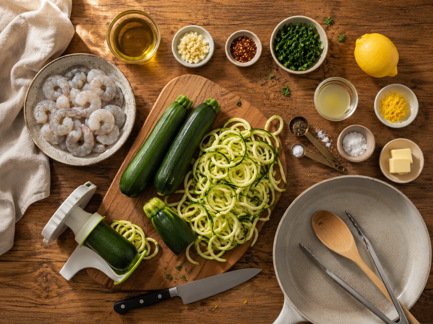 Shrimp Garlic Zucchini Pasta extra view