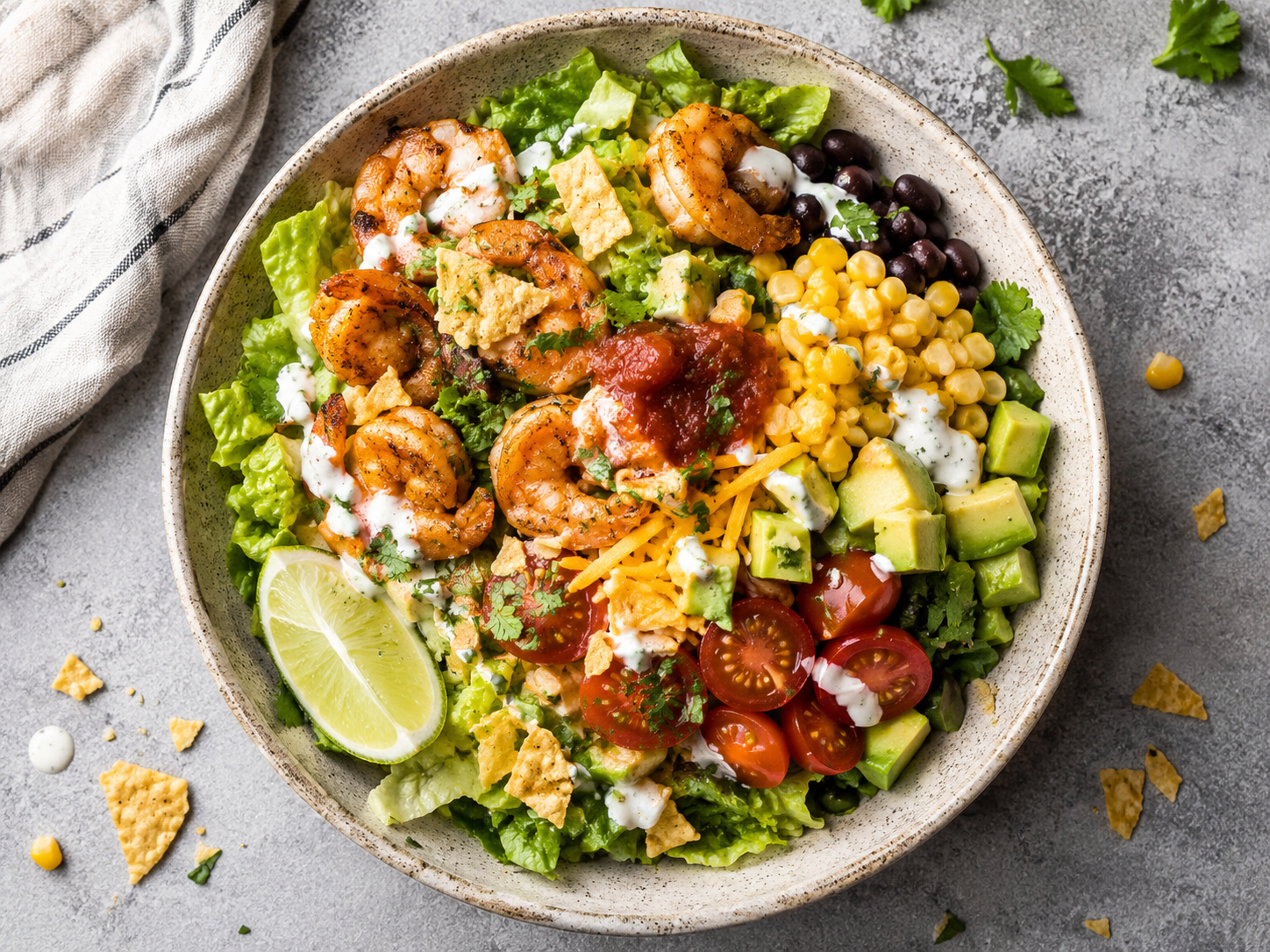 Shrimp Taco Salad Bowl