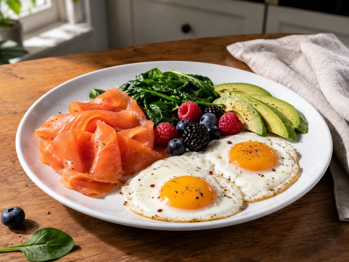 Smoked Salmon and Egg Breakfast Plate