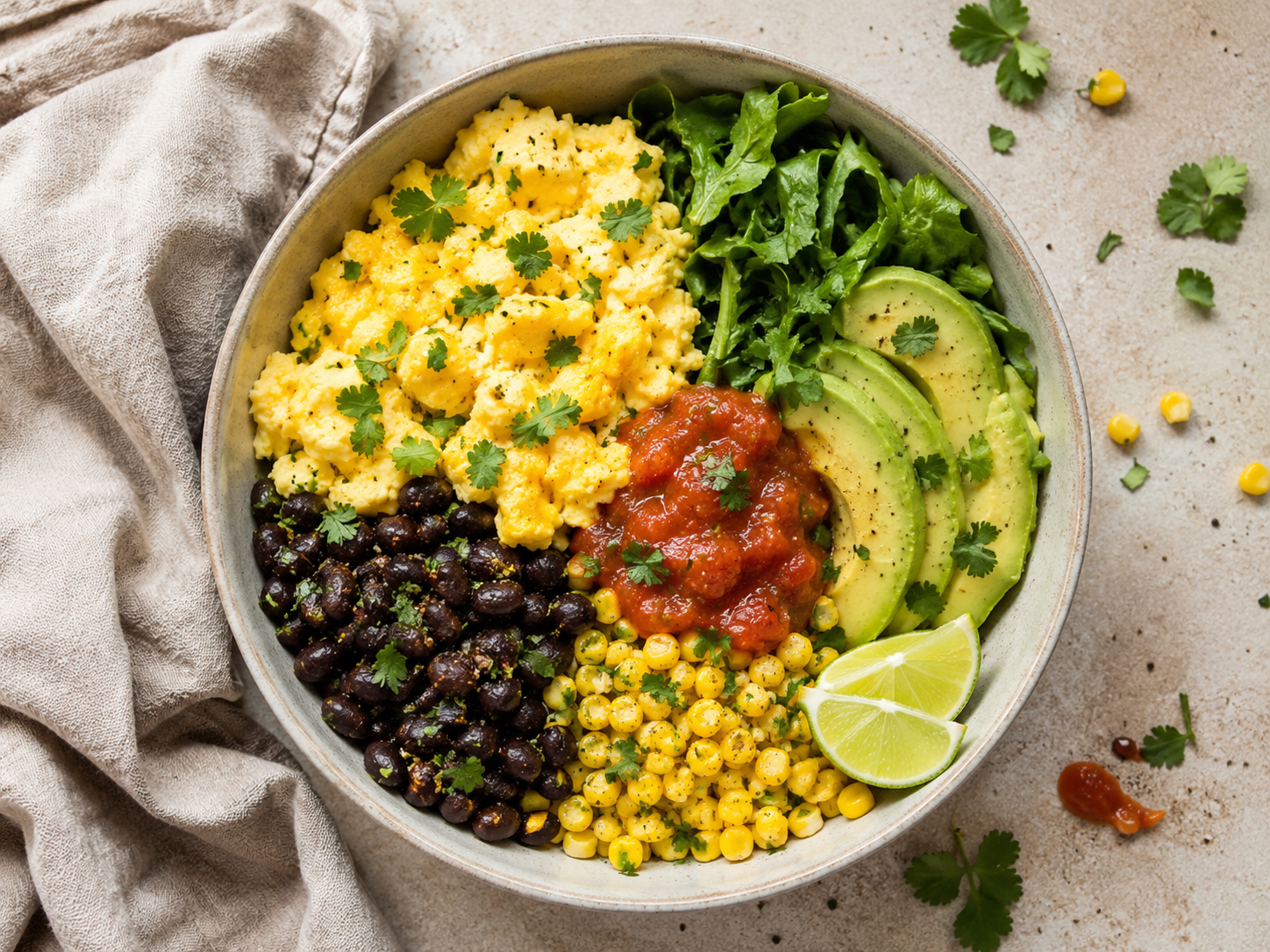 Southwest Black Bean Egg Bowl
