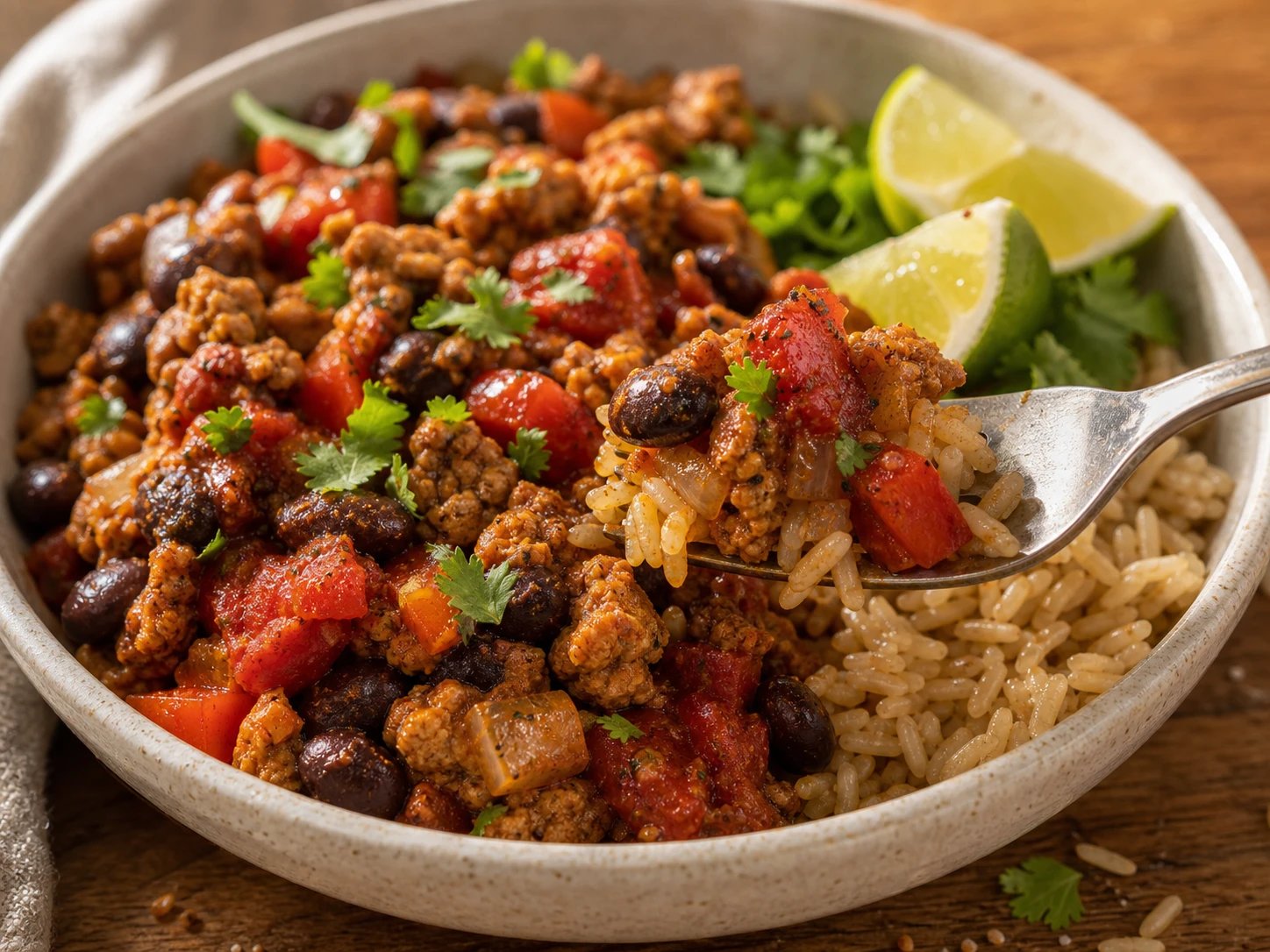 Spicy Turkey Black Bean Bowls