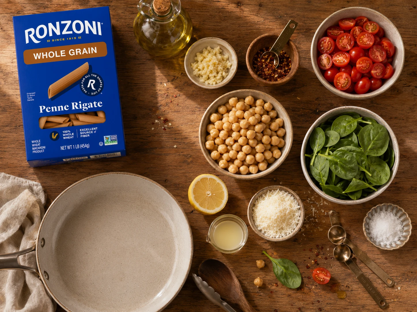 Spinach Tomato Chickpea Pasta extra view