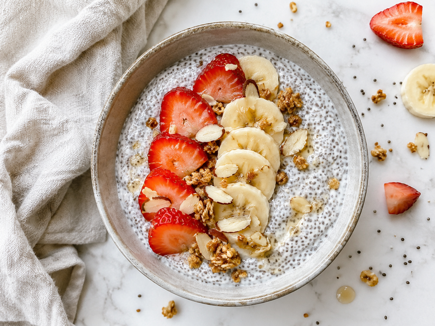 Strawberry Banana Chia Pudding
