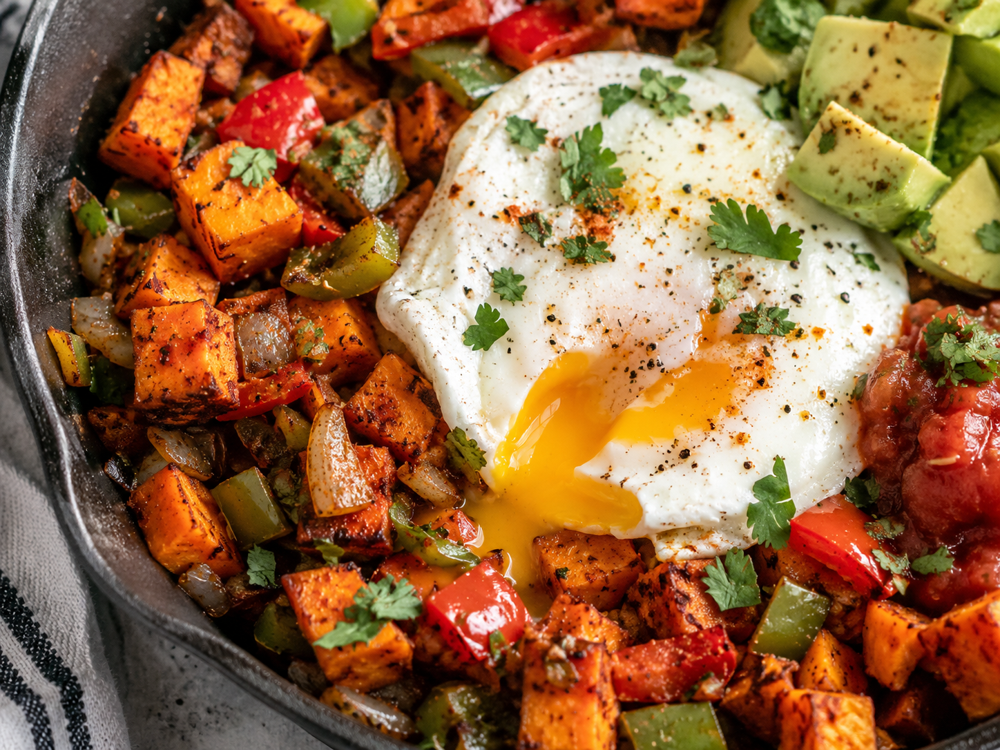 Sweet Potato Breakfast Hash close up
