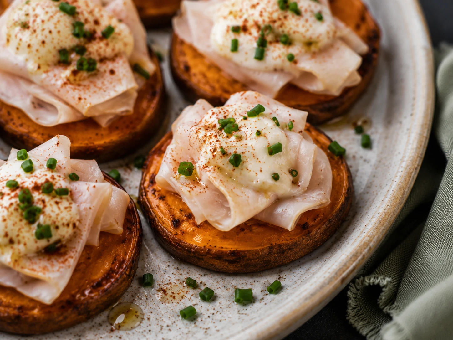 Sweet Potato Turkey Snack Bites close up