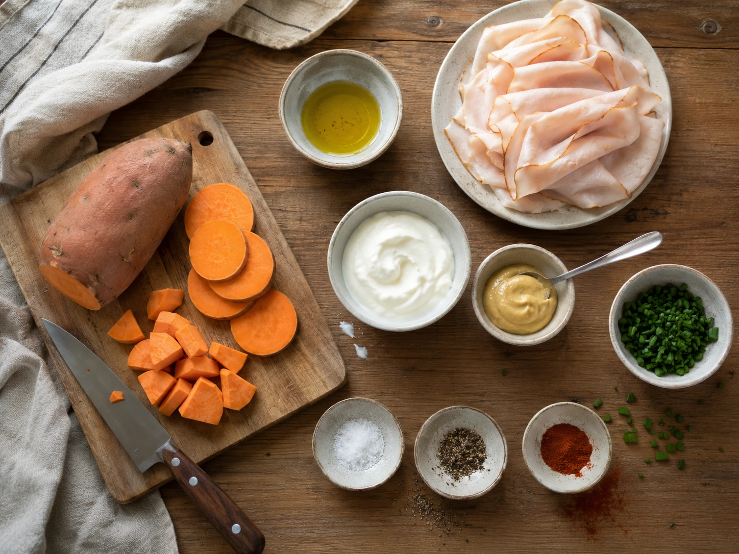 Sweet Potato Turkey Snack Bites preparation