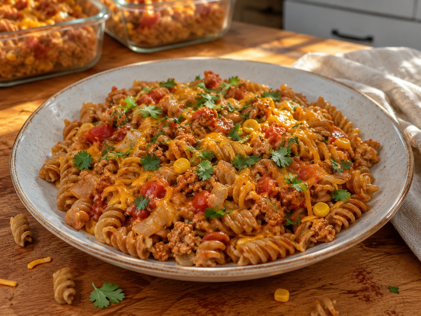 Taco Turkey Pasta Meal Prep