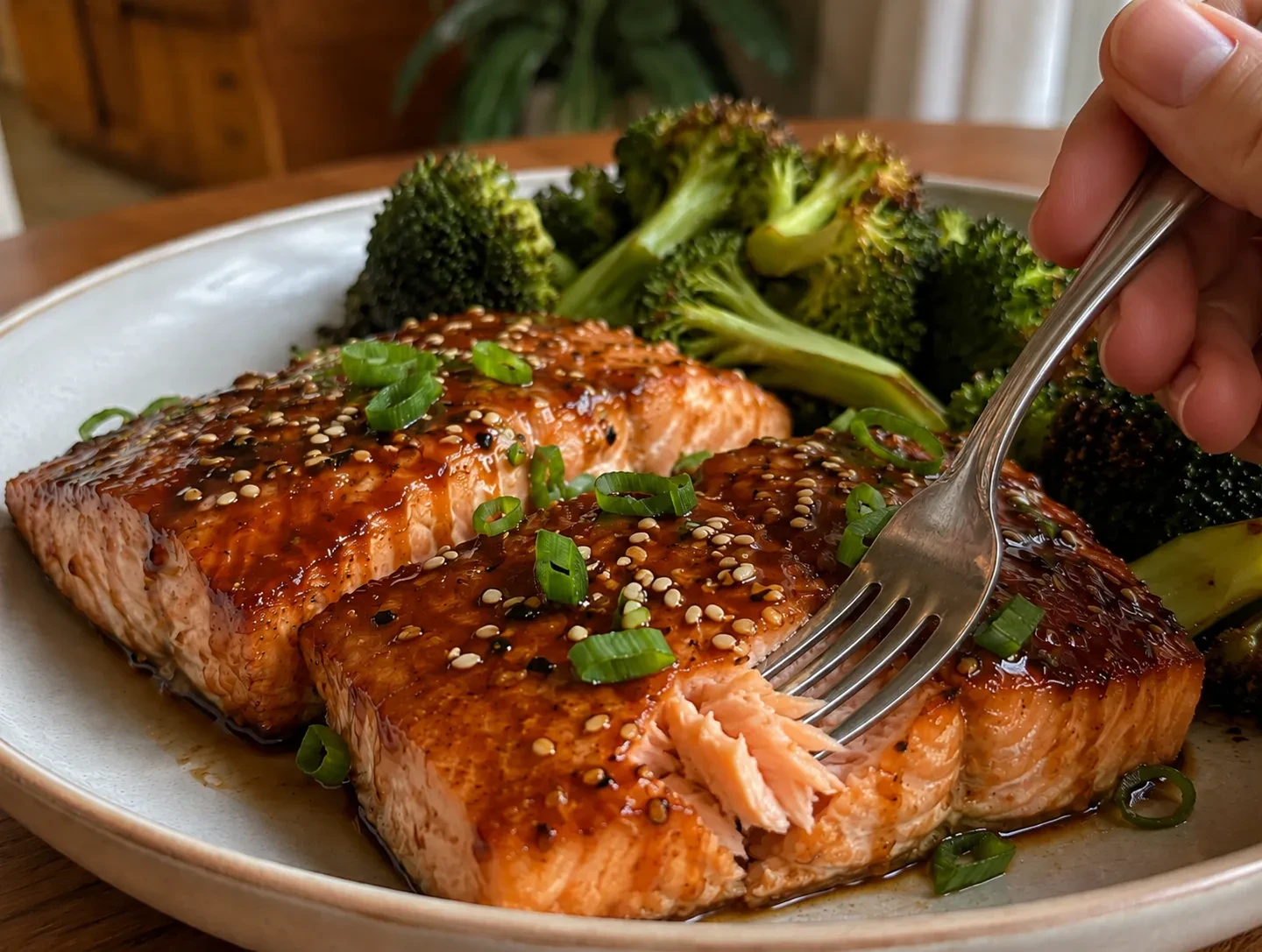 Teriyaki Salmon with Broccoli