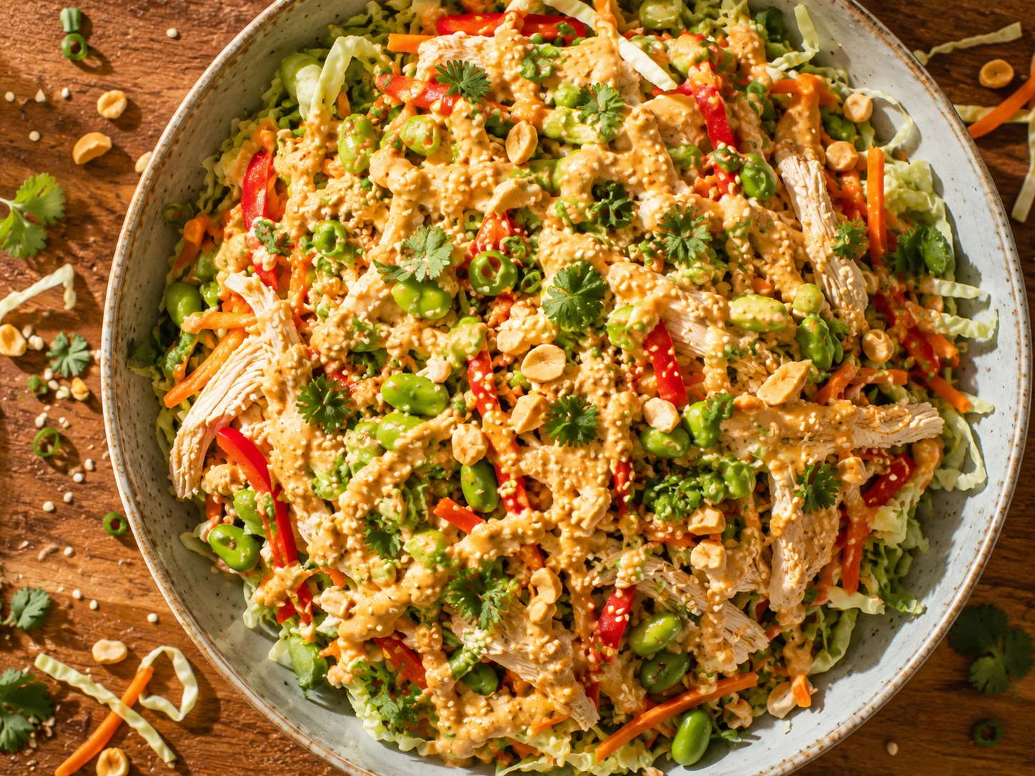 Thai Peanut Chicken Salad Bowl