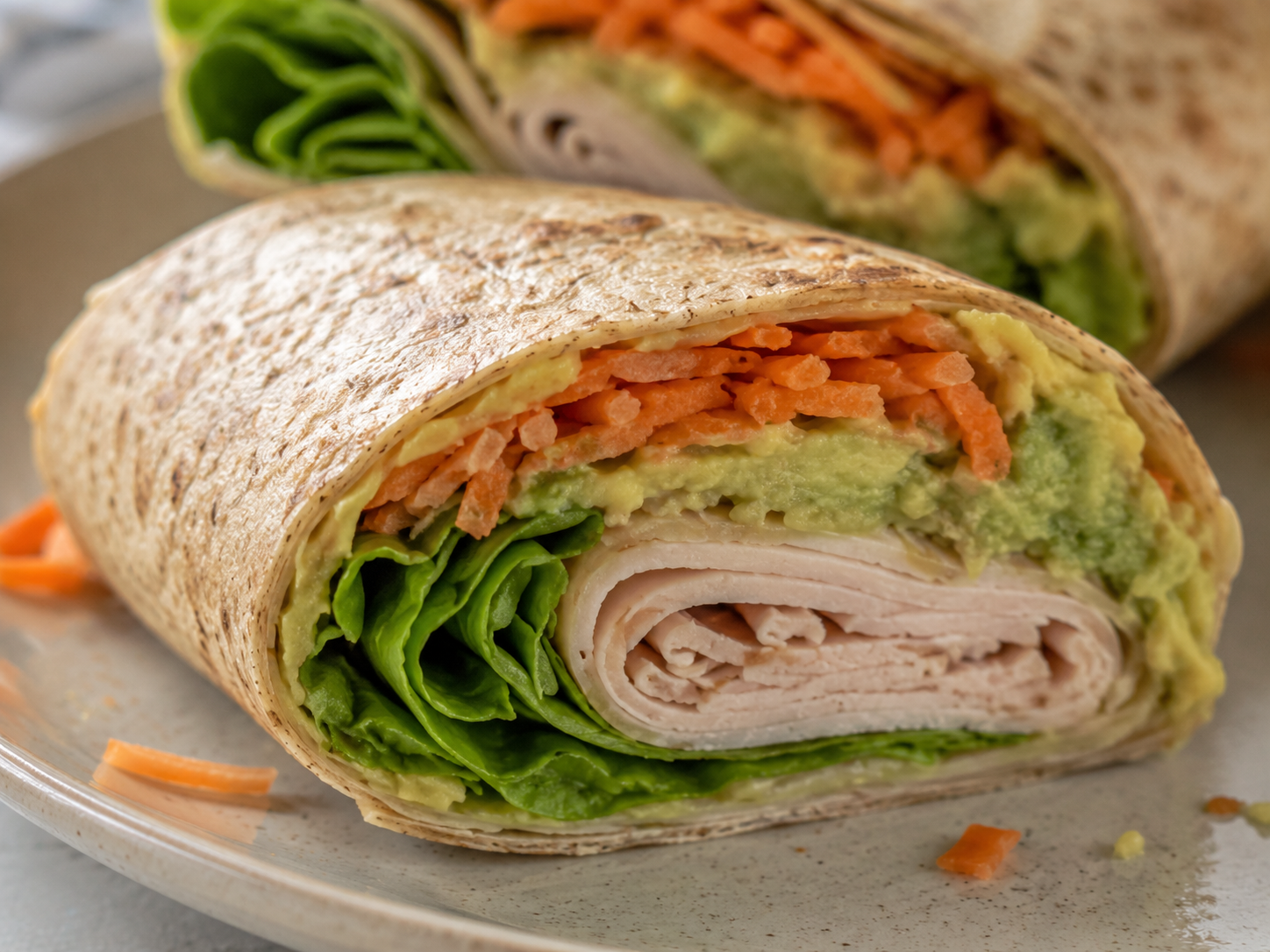 Turkey Avocado Pinwheel Wraps