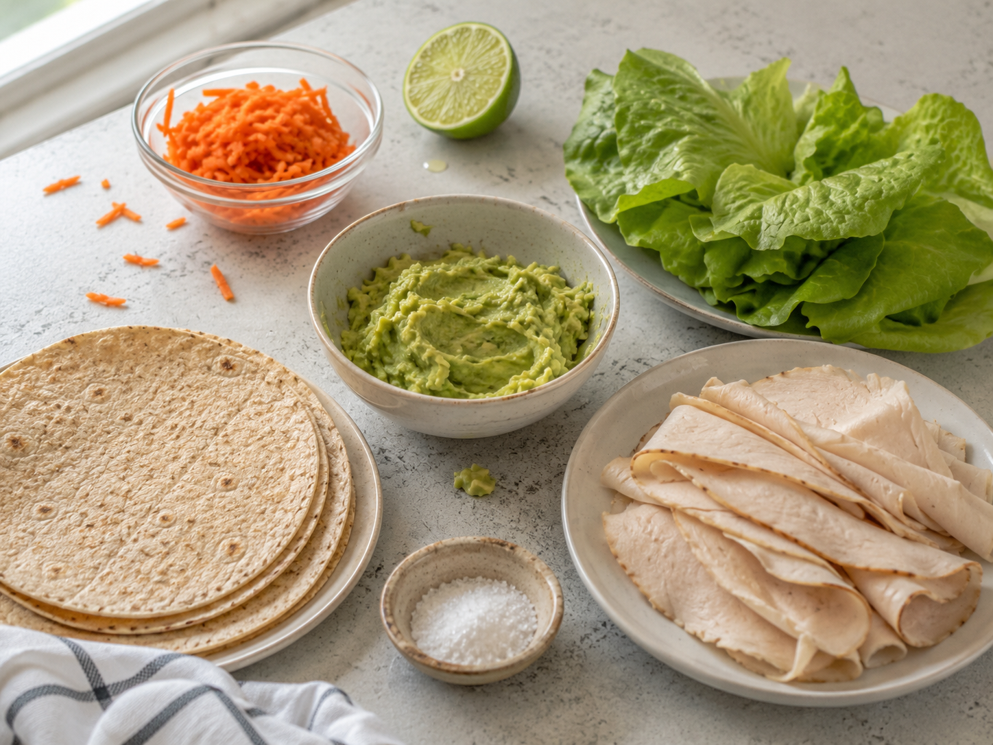 Turkey Avocado Pinwheel Wraps preparation