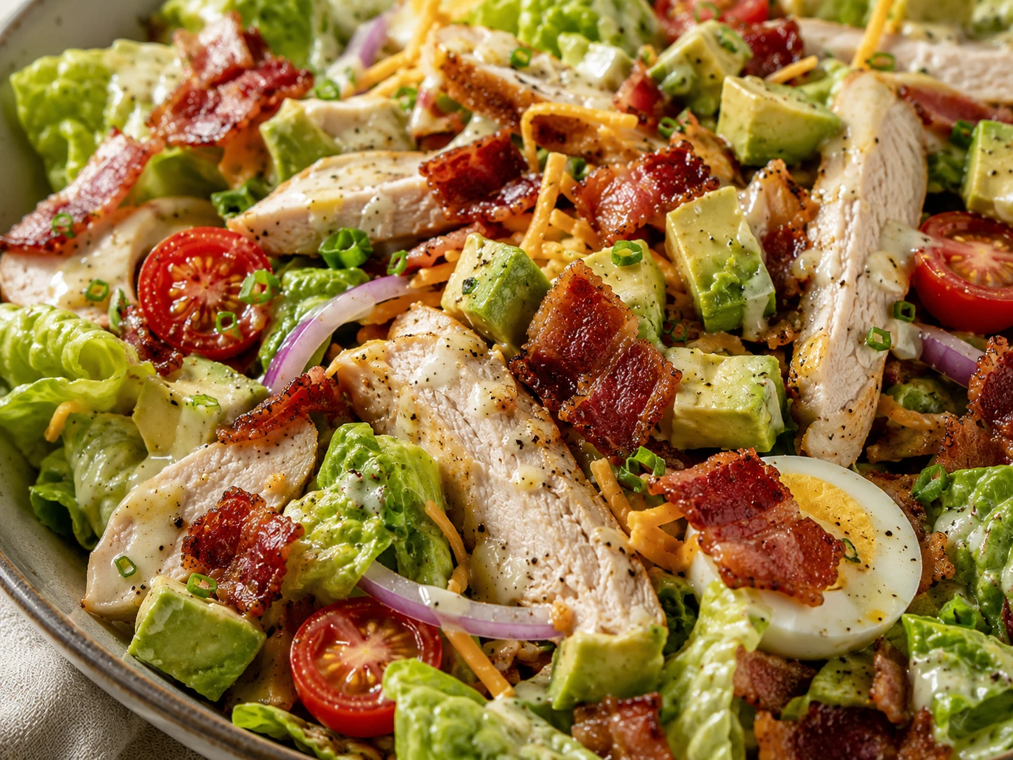 Turkey BLT Avocado Salad close up