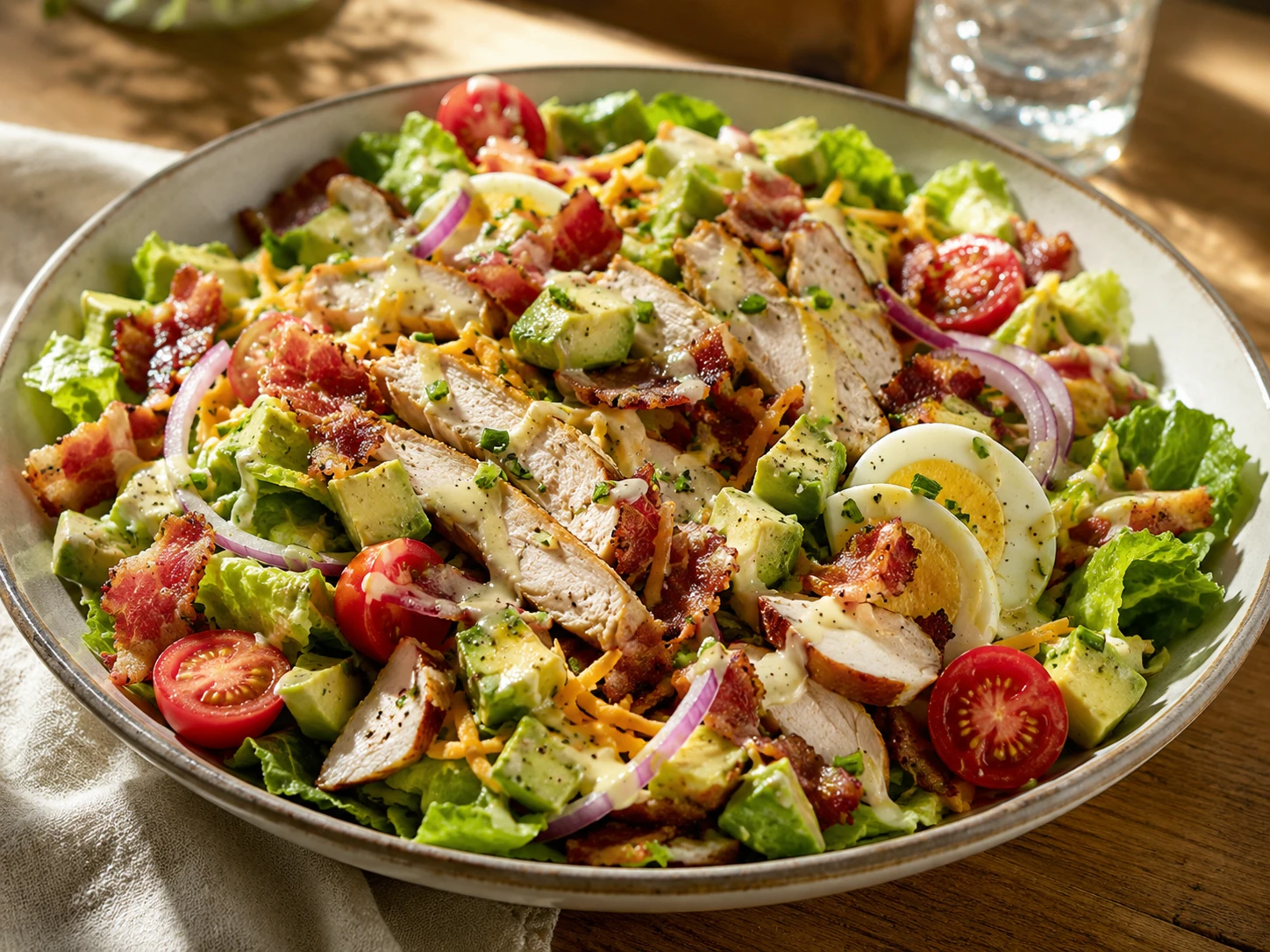 Turkey BLT Avocado Salad preparation