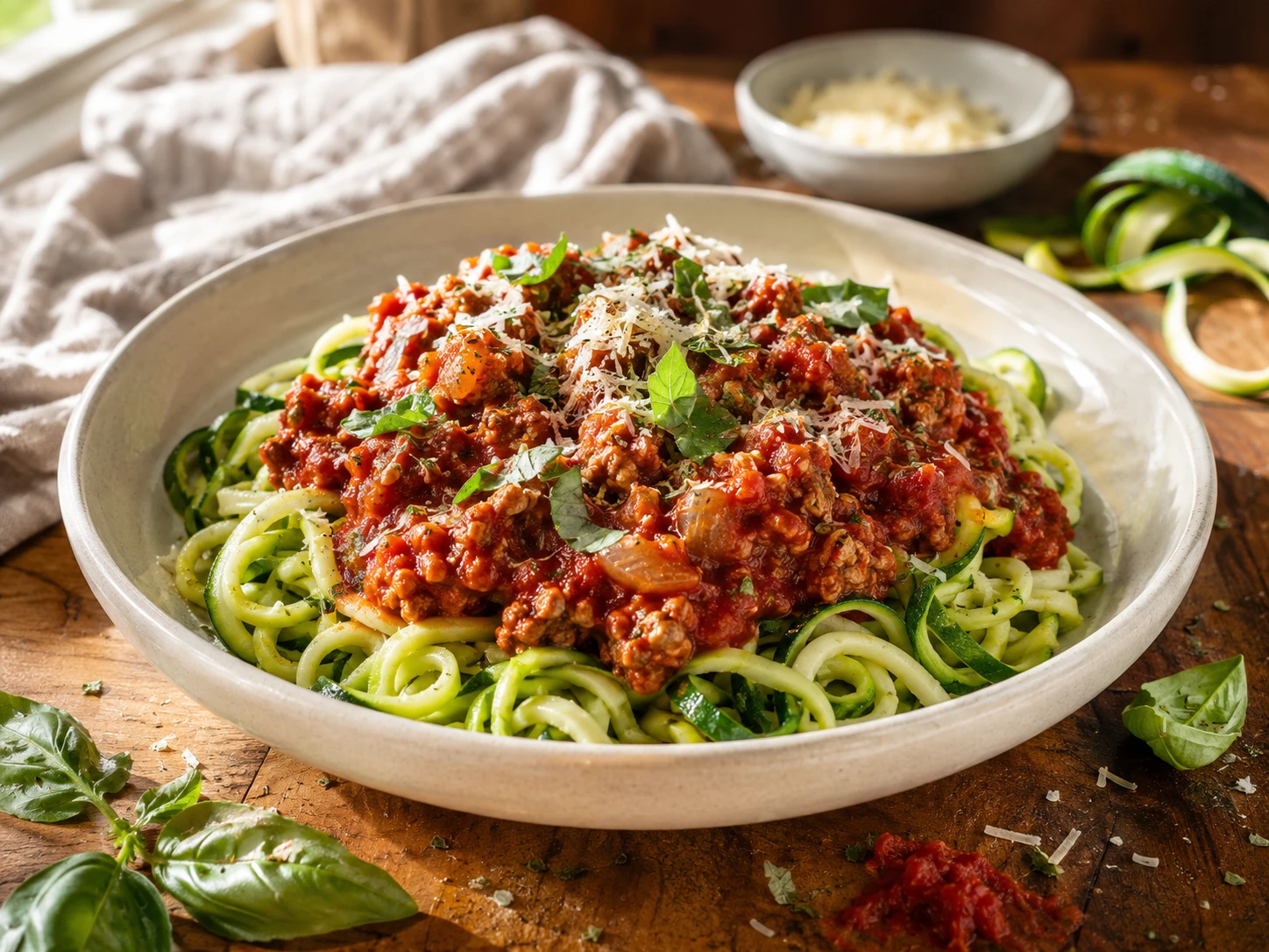 Turkey Bolognese Zucchini Pasta