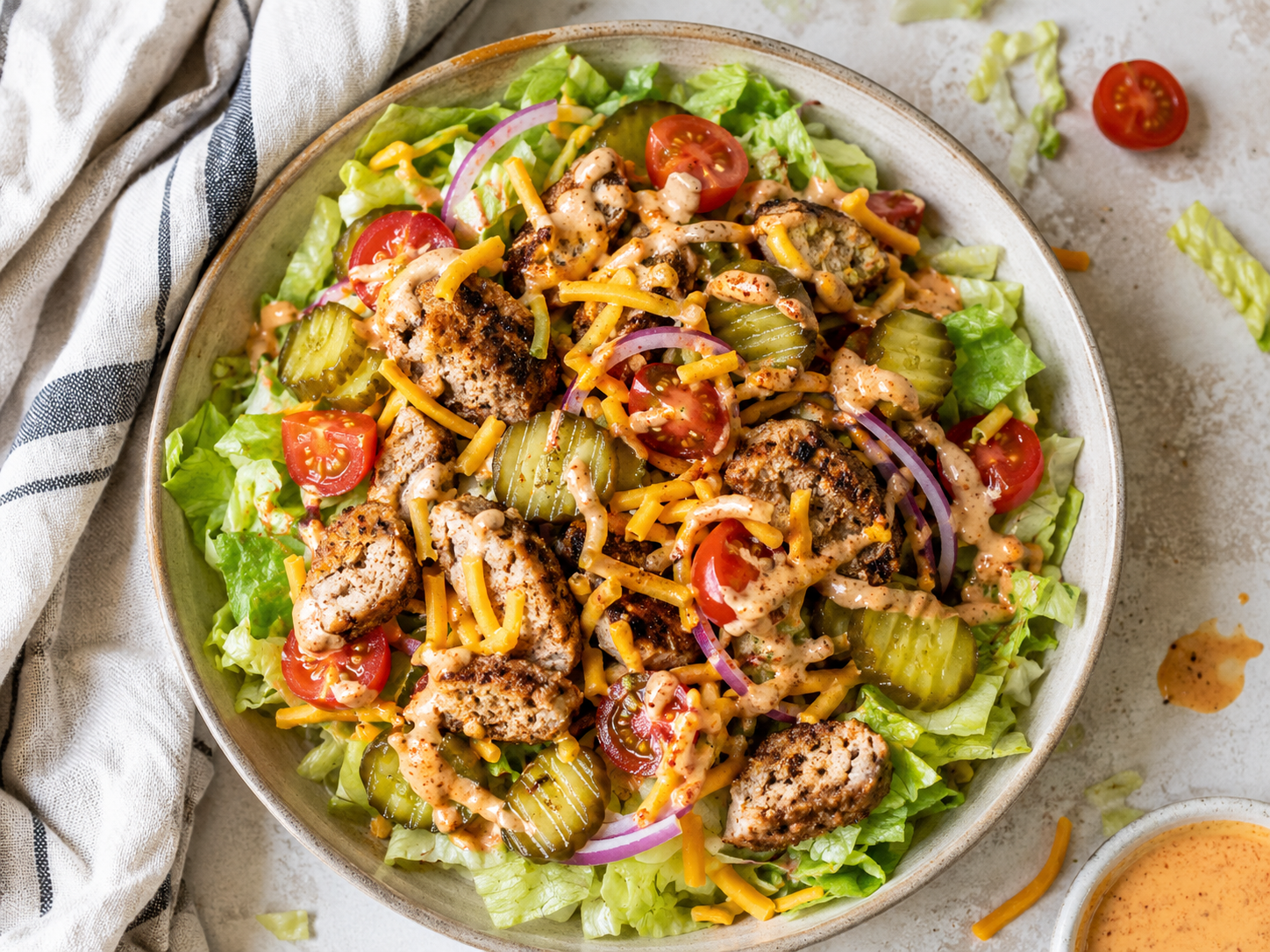Turkey Burger Lettuce Bowl