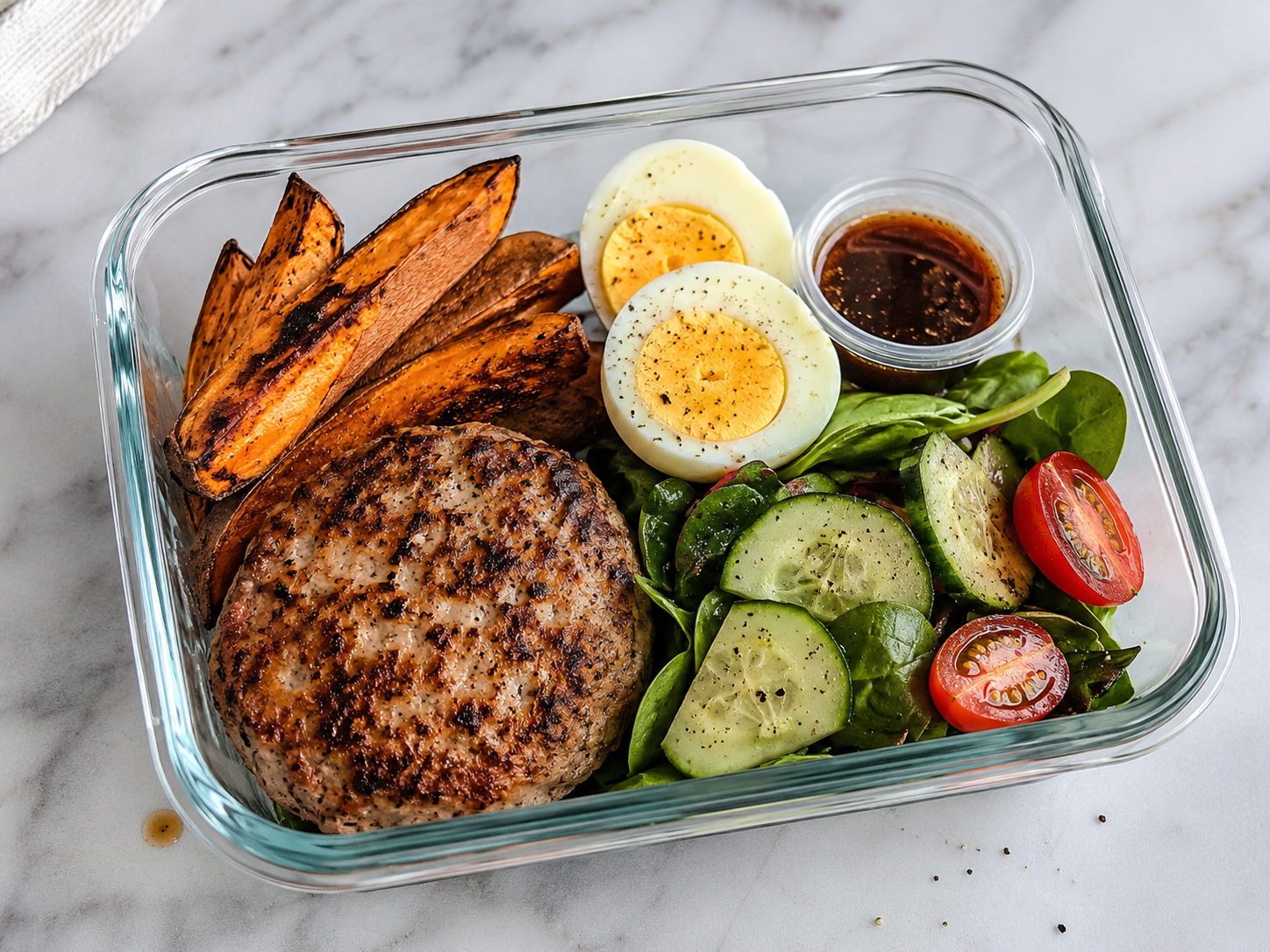 Turkey Burger Protein Boxes close up