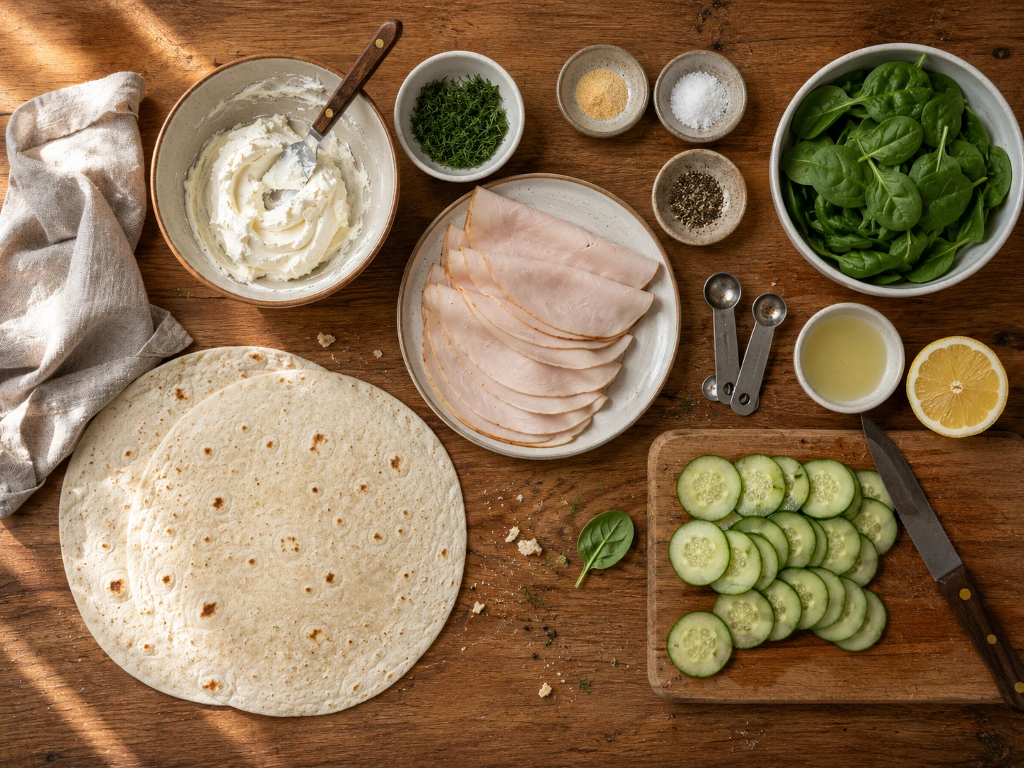 Turkey Cucumber Cream Cheese Wraps extra view