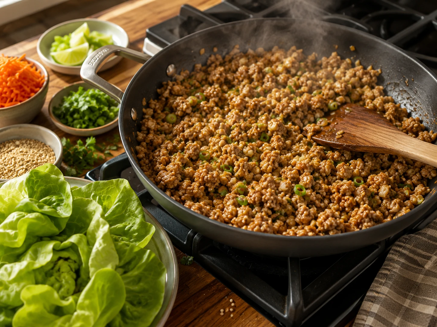 Turkey Lettuce Wraps aerial view