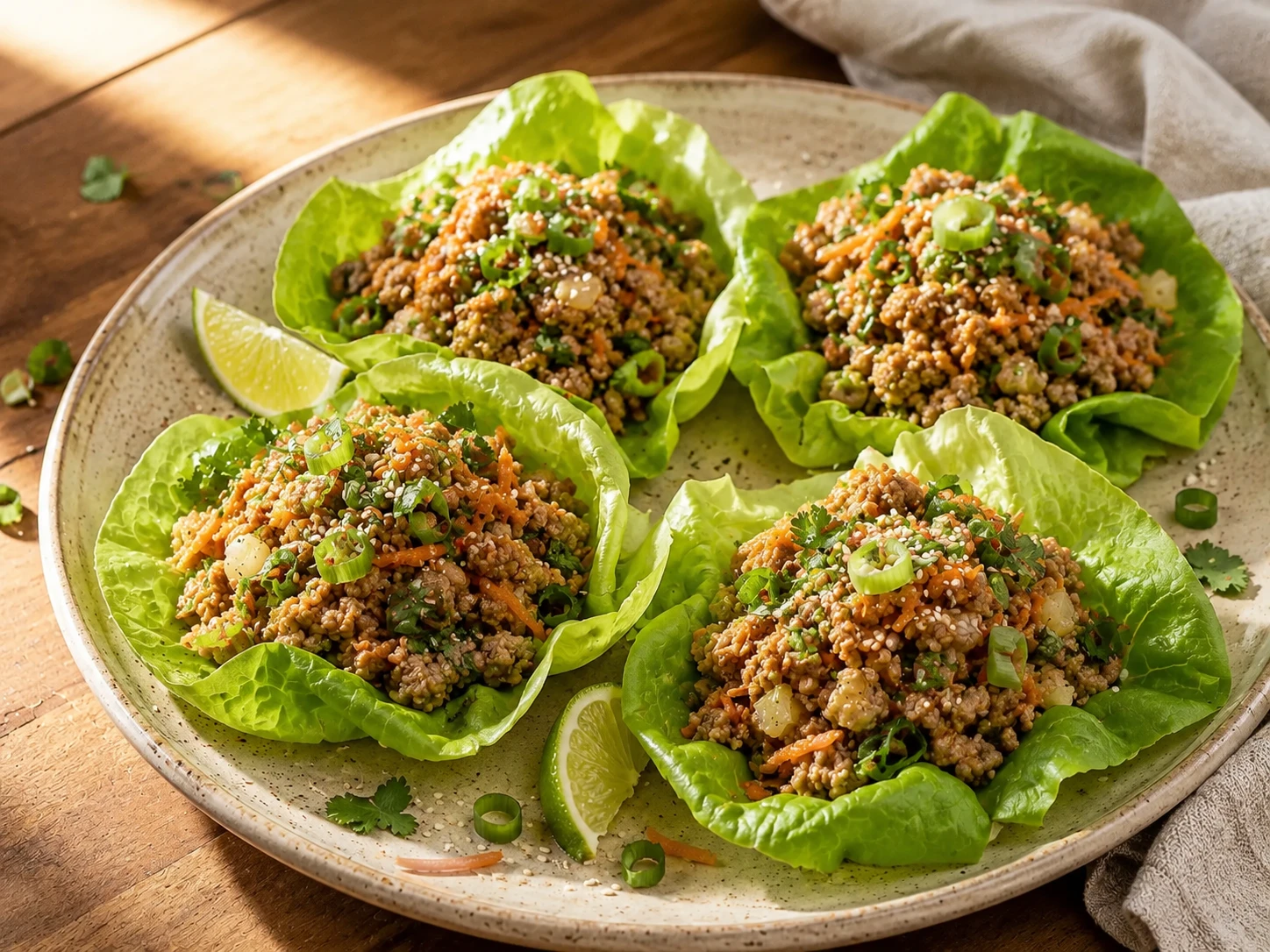 Turkey Lettuce Wraps close up
